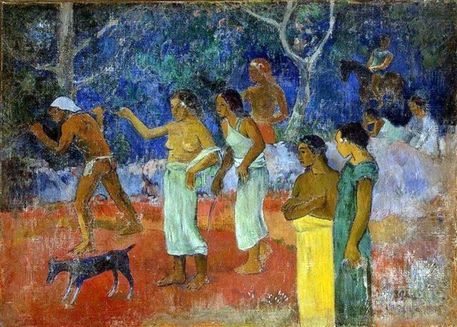 Scene ale vieții tahitiene   Paul Gauguin