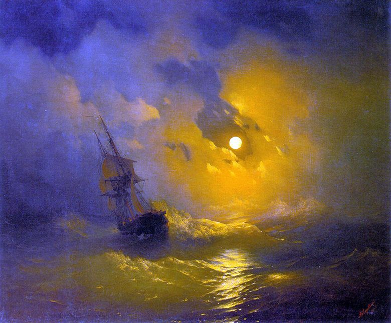 Furtună pe mare noaptea   Ivan Aivazovsky