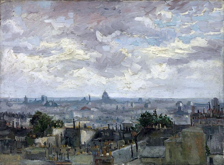 Vedere pe acoperișurile din Paris   Vincent van Gogh
