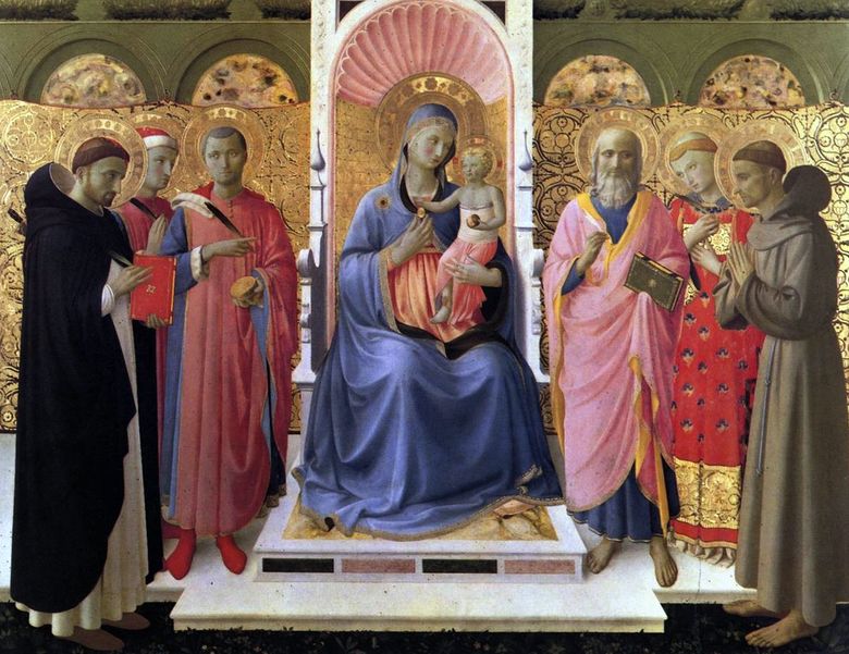 Madonna și Copilul cu Sfinți   Angelico Fra