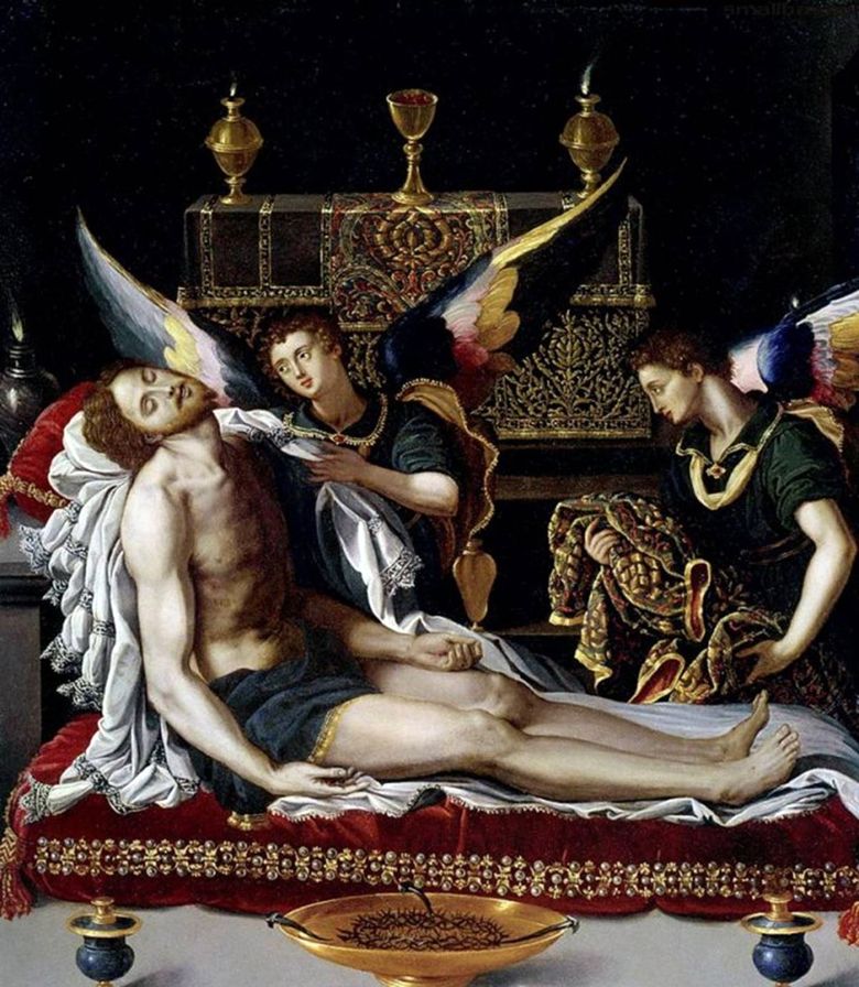 Doi îngeri la trupul lui Hristos   Alessandro Allory