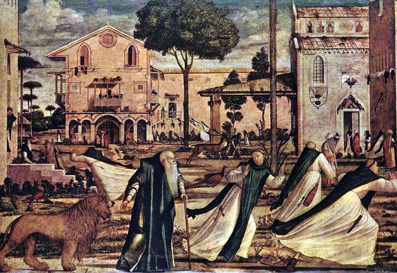 Sfântul Ieronim duce la mănăstirea unui leu   Vittorio Carpaccio