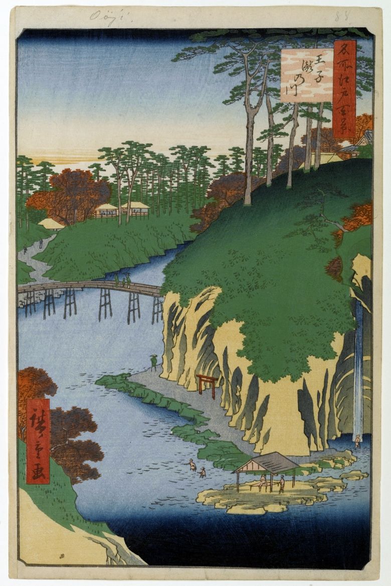 Zona Takinogawa din Oji   Utagawa Hiroshige