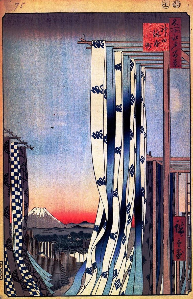 Districtul Kanda, cartierul Dyer   Utagawa Hiroshige