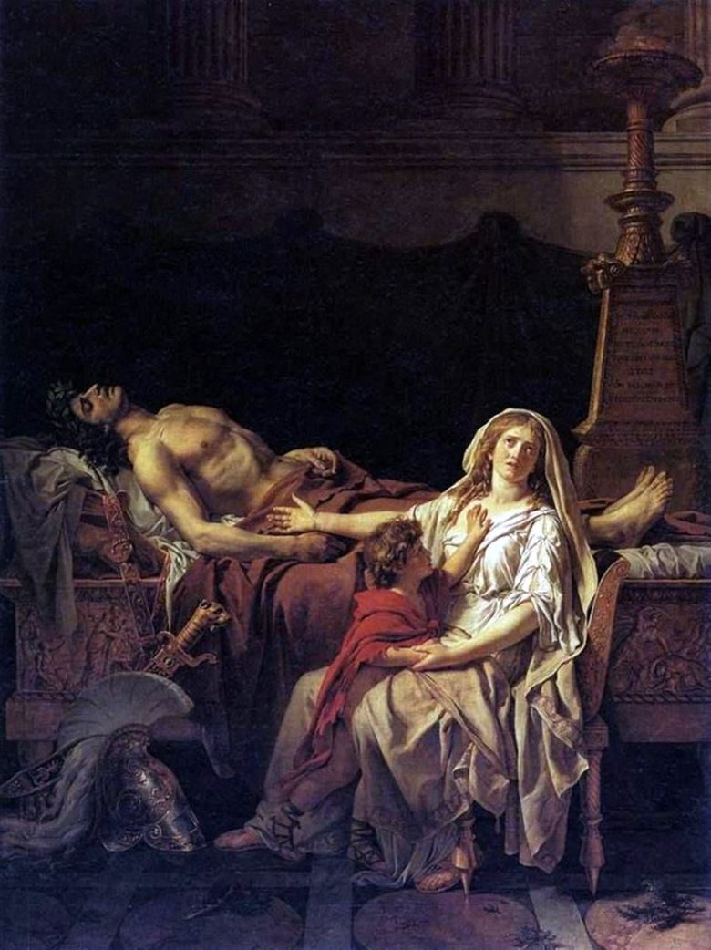 Andromache la corpul lui Hector   Jacques Louis David