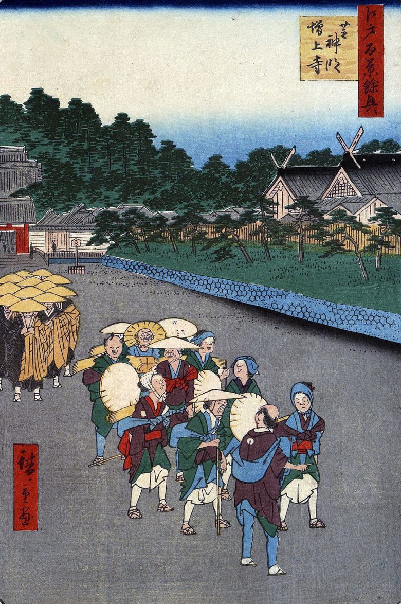 Altarul Shiba Shimmei, Mănăstirea Shib Zojoji   Utagawa Hiroshige