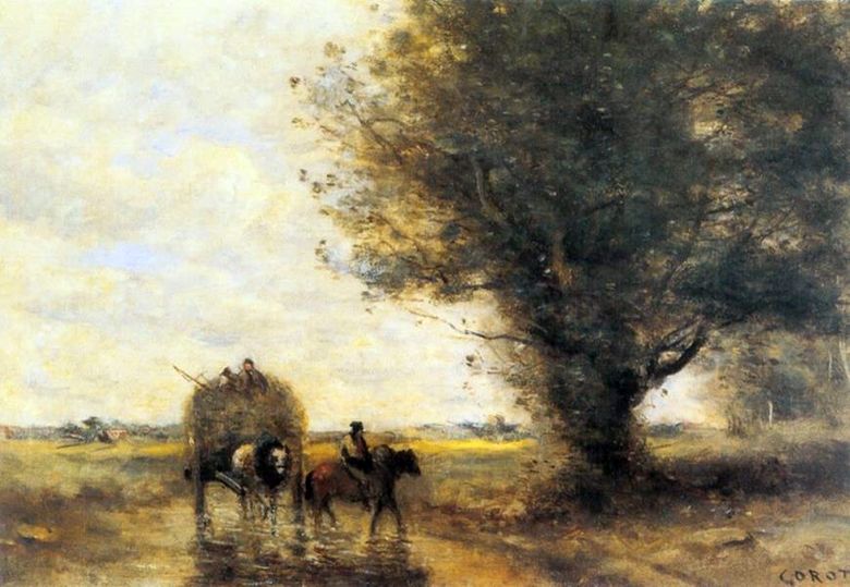 Wagon of Hay   Camille Corot