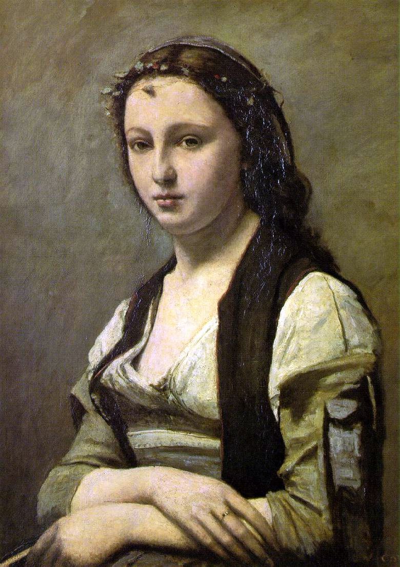 Femeie cu o perlă   Camille Corot
