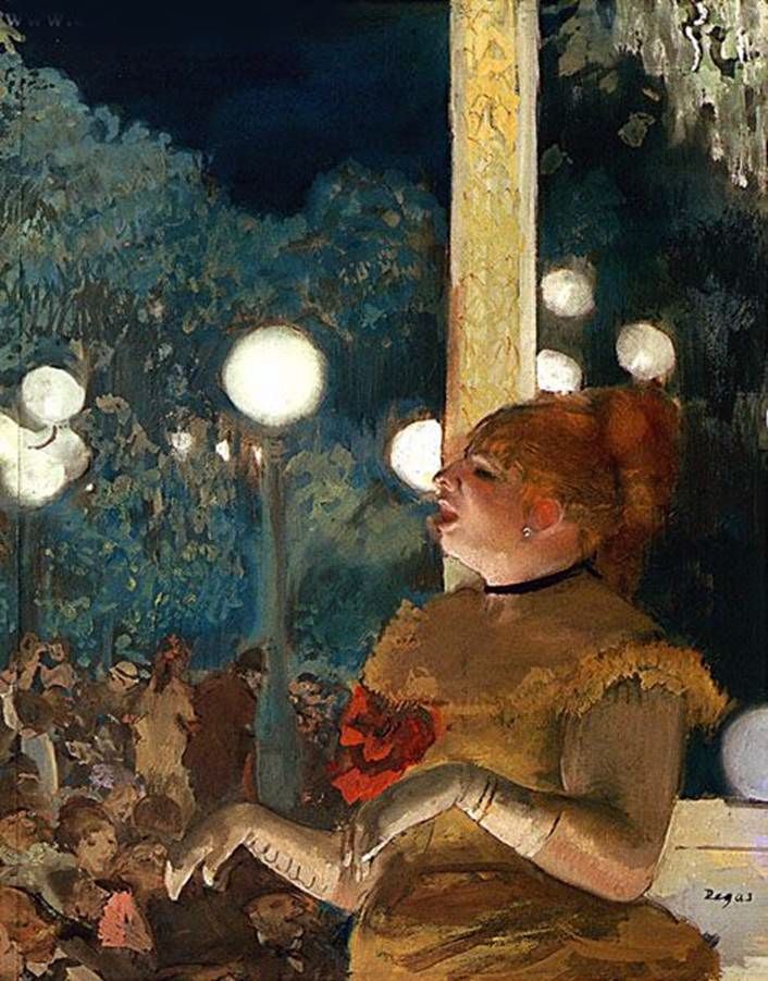 Câine Aria sau cântăreț cu mănușă   Edgar Degas