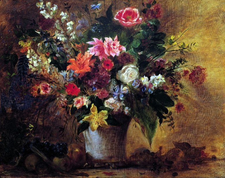 Flori și fructe   Eugene Delacroix