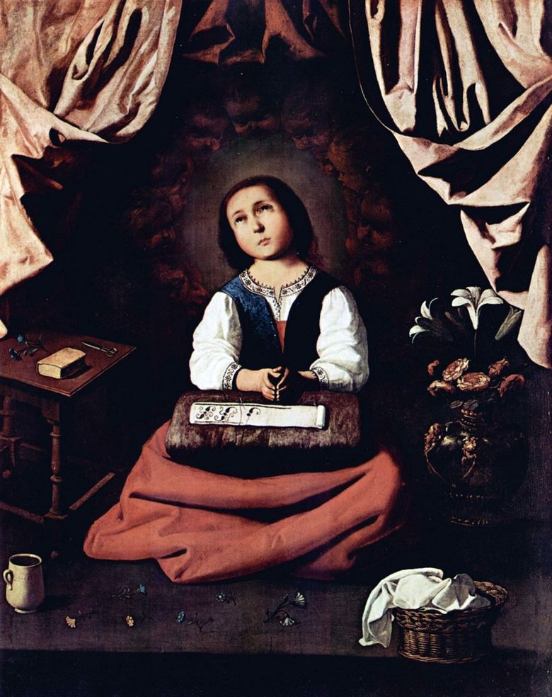 Copilăria Madonei   Francisco de Zurbaran
