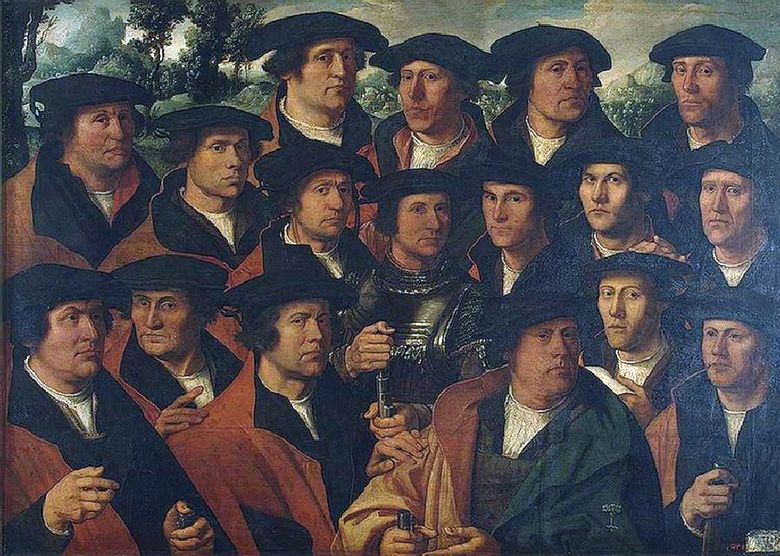 Portret de grup al Corporației Riflemen din Amsterdam   Jacobs Dirk