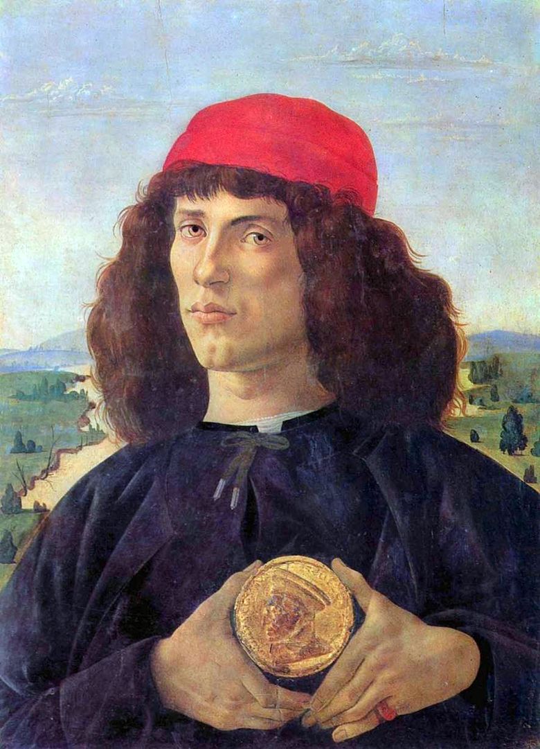 Portretul unui bărbat cu o medalie   Sandro Botticelli