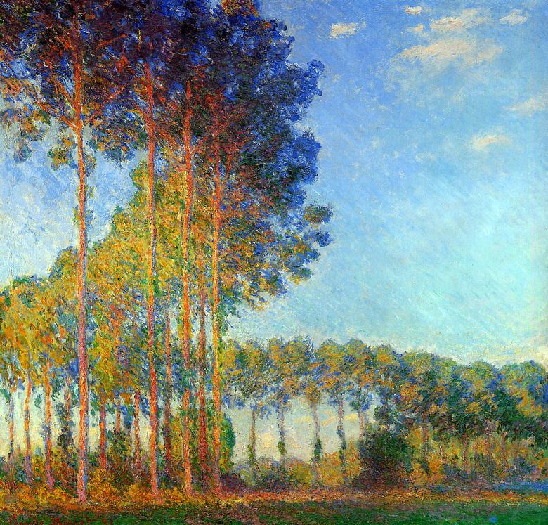 Plopii de pe malurile râului Epta   Claude Monet