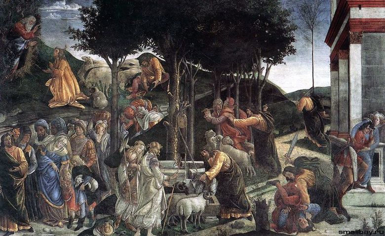 Scene din viața lui Moise (frescă)   Sandro Botticelli