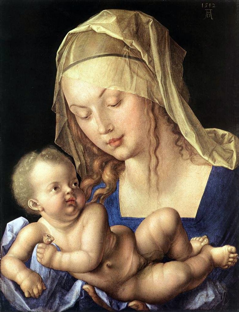 Madona și copilul cu pere   Albrecht Durer