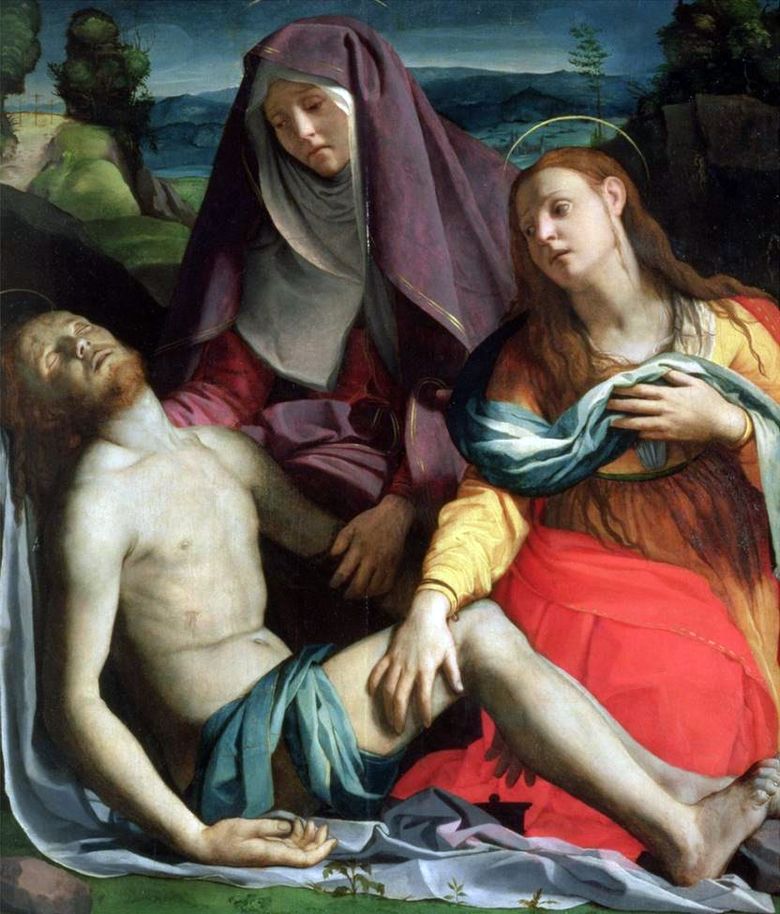 Hristos mort cu Maica Domnului și Maria Magdalena (Pieta)   Agnolo Bronzino